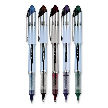 Uni-Ball VISION ELITE BLX Series Stick Roller Ball Pen, 0.8mm, Assorted, PK5 1832404